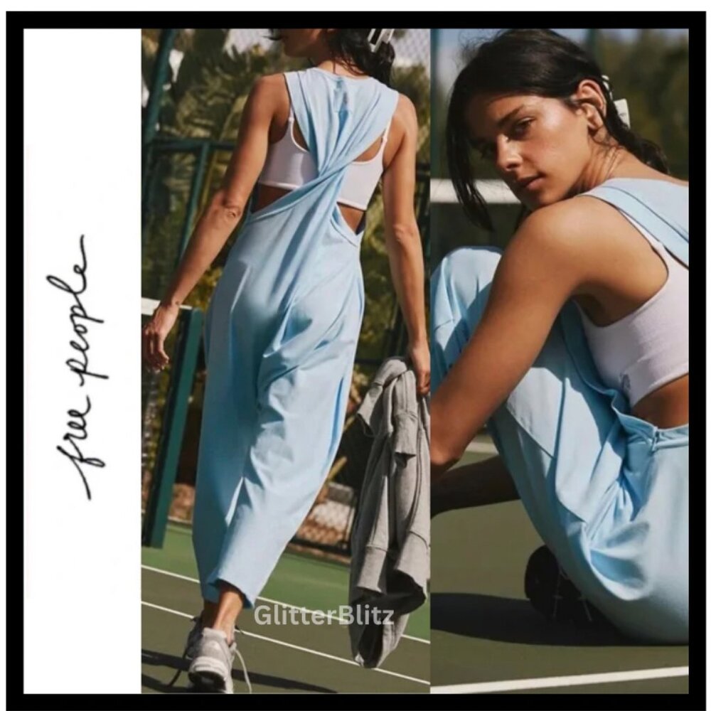 Free People Hot Shot Onesie Twisted in Refresh Blue - Factory Sealed